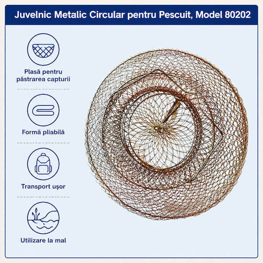 Recipient Circular Metal Pentru Pescuit Model 80202