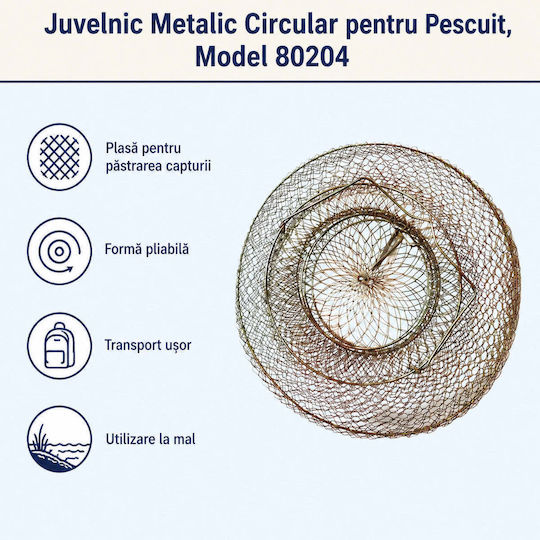 Recipient Circular Metal Pentru Pescuit Model 80204