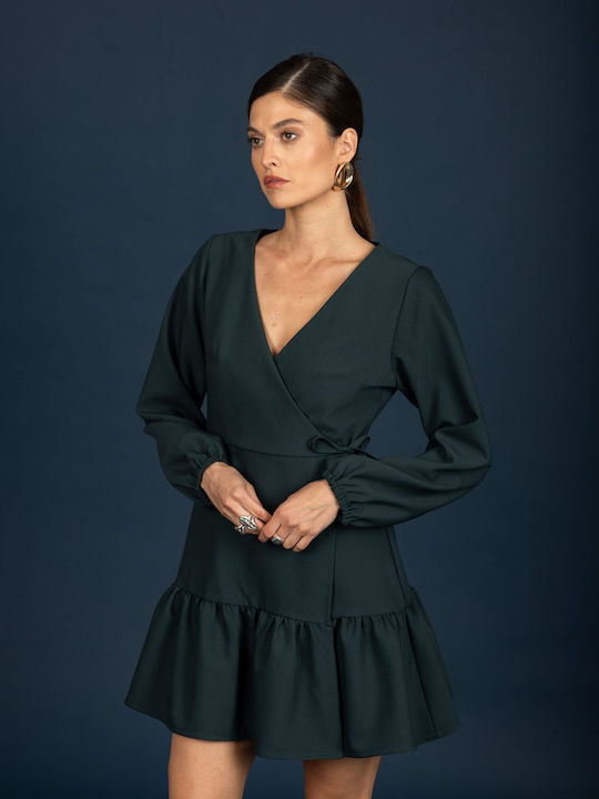 Summer Shirt Dress Dark Green
