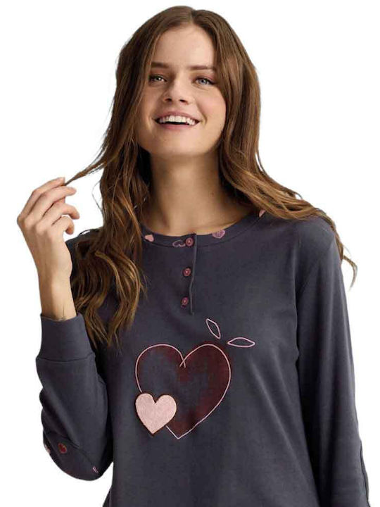 Infiore Winter Women's Pyjamas Set Dark Grey