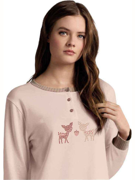 Infiore Winter Women's Pyjamas Set Soft Pink