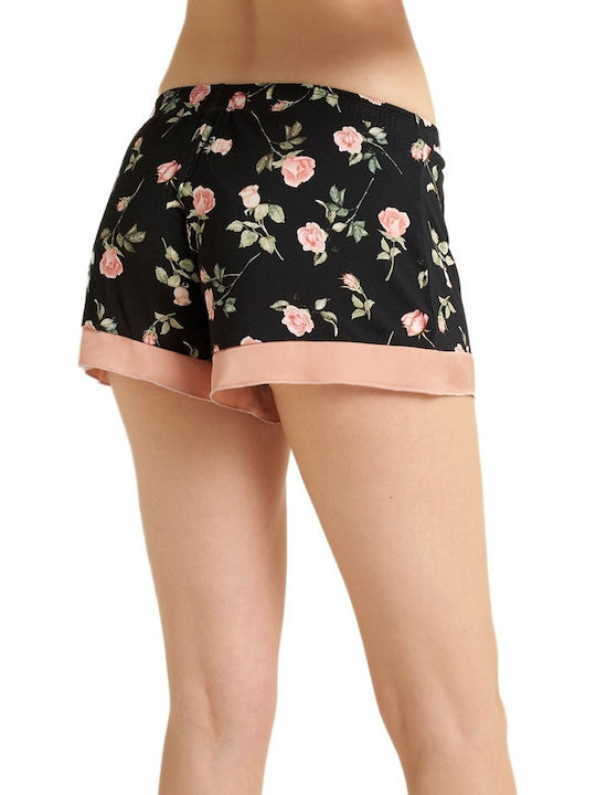 Vamp Vamp Damen Schlafanzug & Pyjamas Kurze Hosen Winter Schwarz