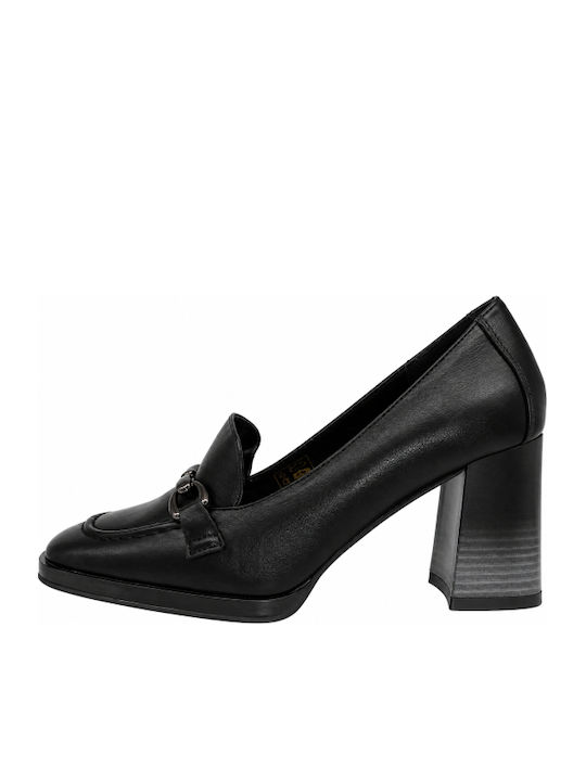 Heels with Chunky Mid Heel Black WM-MP70010-27HH-BLACK
