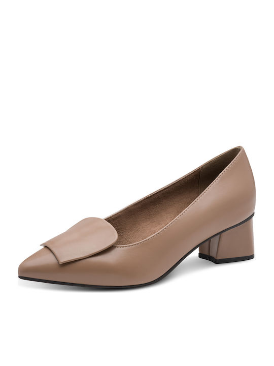 Leder Pumps Beige