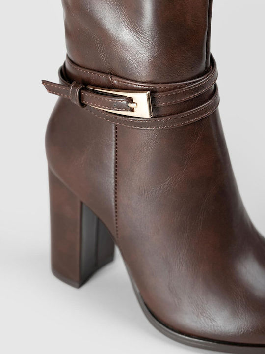 Damenstiefel mit Hohem Absatz Braune