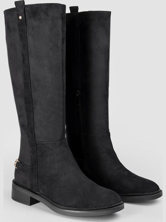 Wildleder Damenstiefel Schwarz
