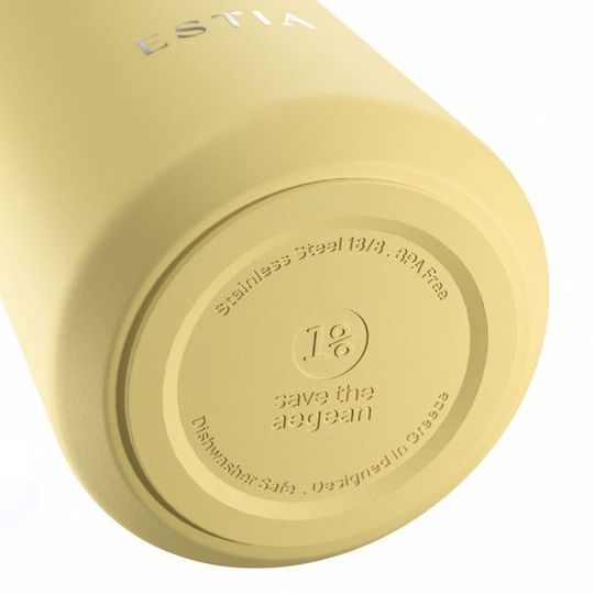 Estia Flow Save the Aegean Reciclabilă Sticlă Termos Oțel Inoxidabil Fără BPA 500ml Sunbeam