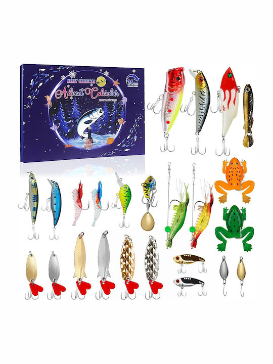 Fishing Bait Advent Calendar Set 24 Days Gift Men Fishing Bait Advent Calendar Set 24 Days Gift Men