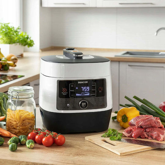 Sencor Multifunktionskocher 3500 W mit einem Fassungsvermögen von 5,5 l Weiß