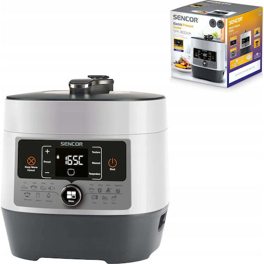 Sencor Multifunktionskocher 3500 W mit einem Fassungsvermögen von 5,5 l Weiß