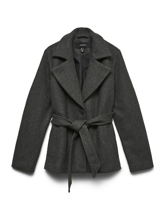 Vero Moda Women's Jacket for Winter Dark Grey Melange Darkgrey