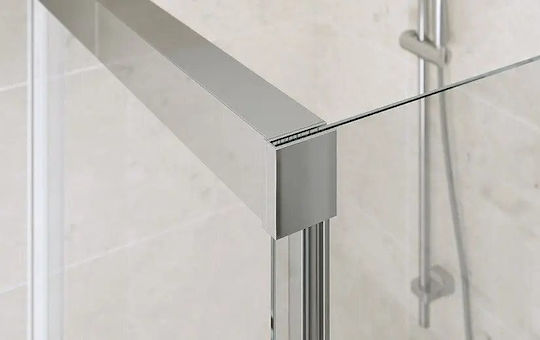 Cersanit Shower Cabin with Sliding Door 140x200cm Clear Glass Chrome