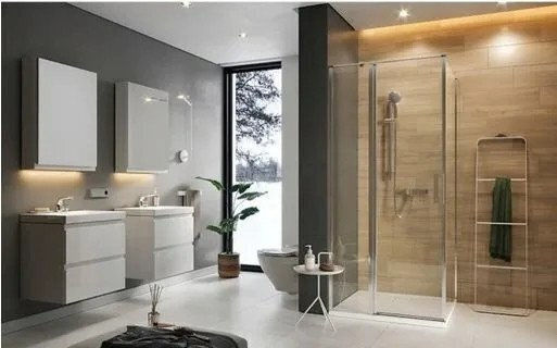 Cersanit Feste Seite für Dusche 80x195cm Klarglas Chrom