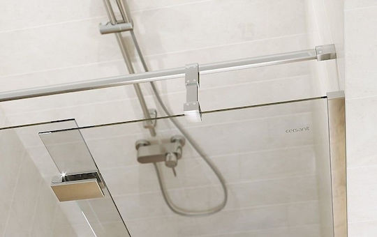Cersanit Shower Cabin for Shower with Hinged Door 100x200cm Clear Glass