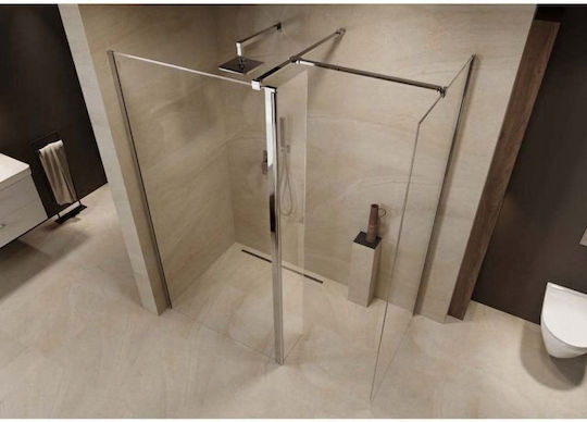 Cersanit Καμπίνα Ντουζιέρας με Συρόμενη Πόρτα 90x200cm Clear Glass Chrome Cersanit Καμπίνα Ντουζιέρας με Συρόμενη Πόρτα 90x200cm Clear Glass Chrome