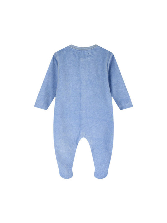 Energiers 926 Baby-Strampler Samt Hellblau