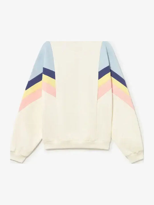 Women's Sweatshirt Ivory Blue Navy Rose Yellow
