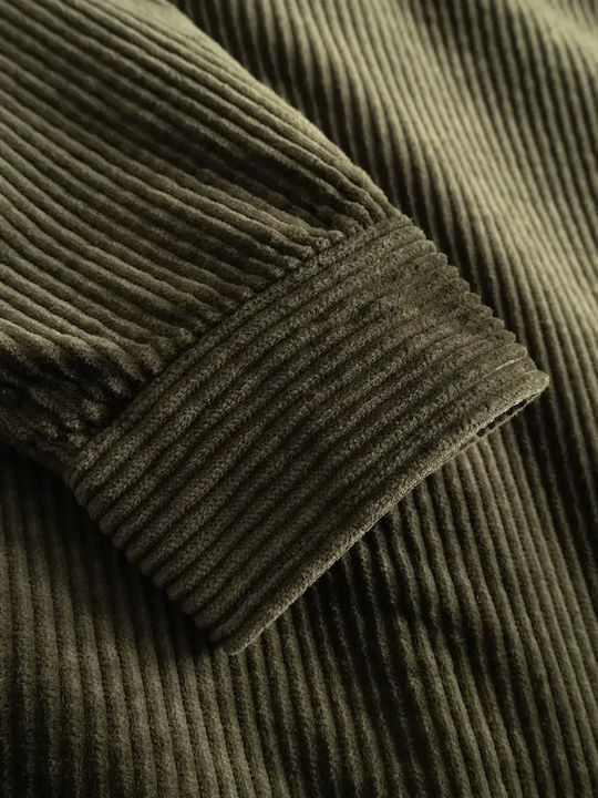 Overshirt с Дълъг Ръкав Рипсено Кадифе в Стандартна Кройка Forest Night