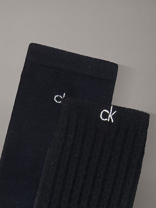 Calvin Klein Дамски Чорапи Черни 2Pack