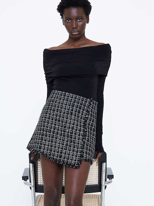 High Waist Mini Skirt Black