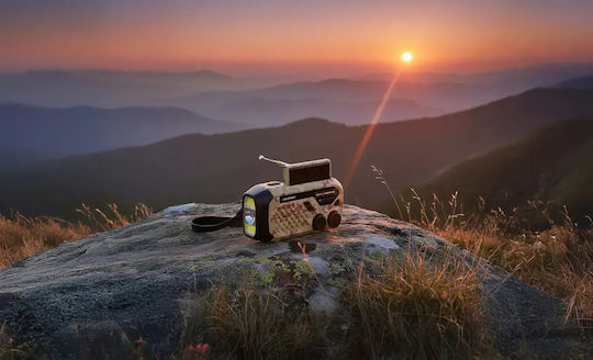 Blaupunkt Radio portabil solar cu USB bej