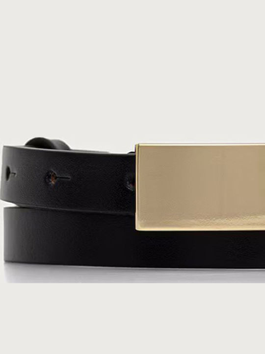 Damen Gürtel Leder Schwarz