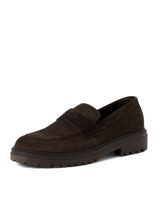 Leather Men's Loafers in Brown Colour