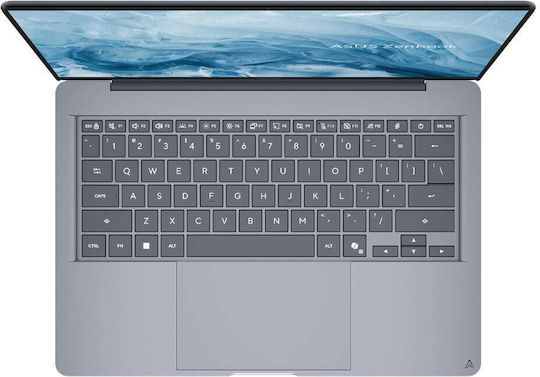 Zenbook 14 UX3480QA-OLED-U1107W 14" OLED FHD+ (Snapdragon-X X1-26-100/8GB/256GB SSD/W11 Home) Arctic Blue (International English Keyboard)