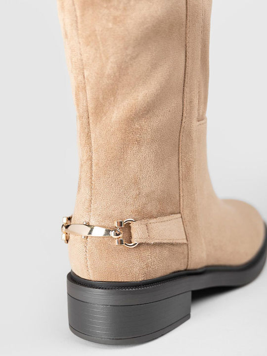 Damenstiefel Braun mit Wildleder