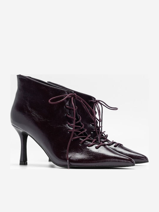 Damen Stiefeletten Burgundisch