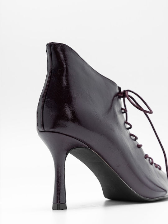 Damen Stiefeletten Burgundisch