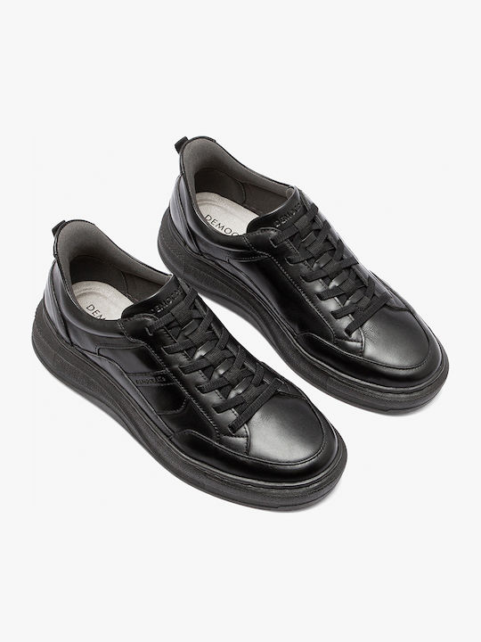 Herren Freizeitschuhe Schwarz Leder