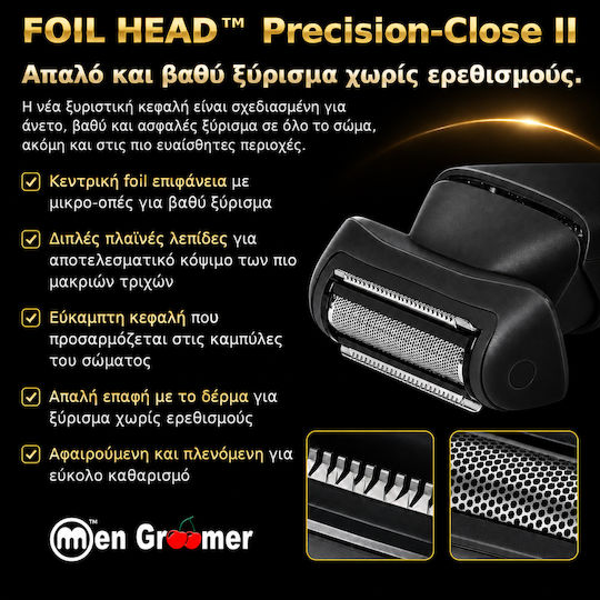 Men Groomer GET-MG-058-DH Vintage Elektrischer Rasierer Gesicht Körper Wiederaufladbar