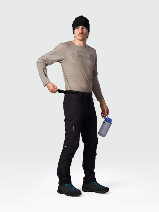 Northfinder Stretch Männliches Lang Bergsteigerhose Schwarz