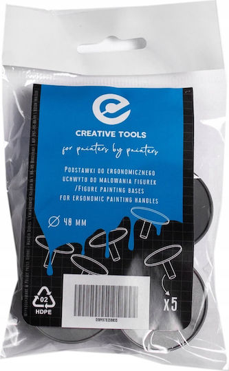 Creative Tools Монтажни Основи 40 мм Комплект 5 Броя Здрави Многофункционални Основи