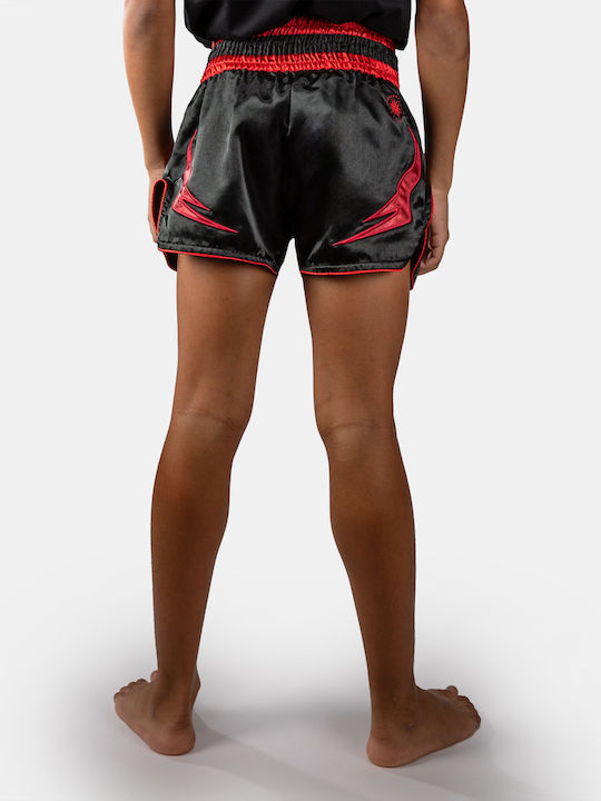 Kinder Boxershorts Venum Attack Kids Muay Thai Shorts Schwarz Rot