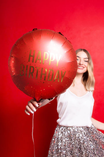 Foil Luftballon Happy Birthday Rot – 45cm