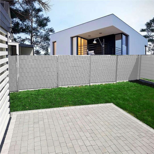 Material De Gard De Grădină Din PVC 5cm 20 Bucăți Gri