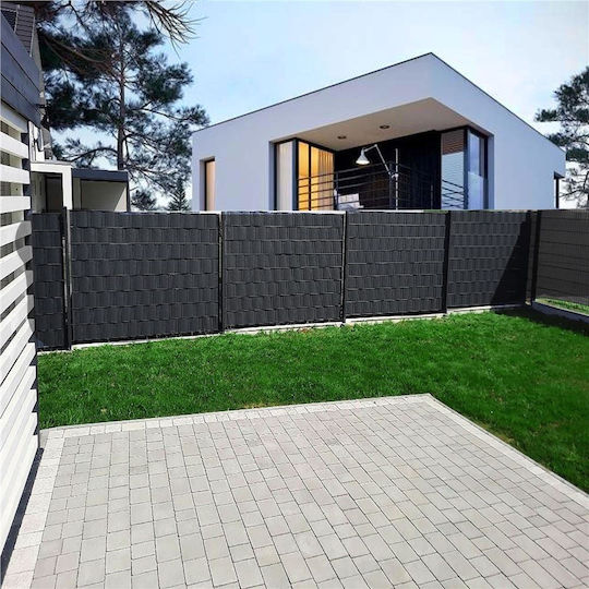 Material De Gard De Grădină Din PVC 19cm 20 Bucăți Gri