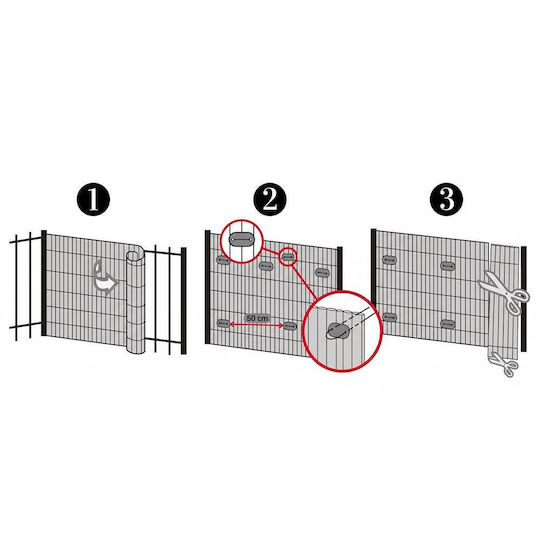 Material De Construcție Pentru Garduri De Grădină Din PVC 3.4x2x15 Cm Maro