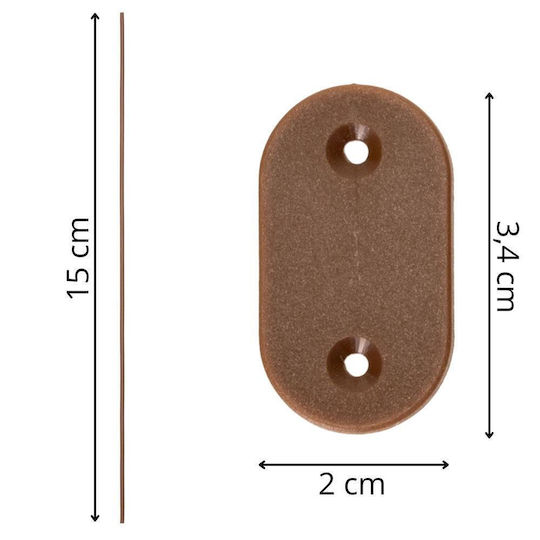 Material De Construcție Pentru Garduri De Grădină Din PVC 3.4x2x15 Cm Maro