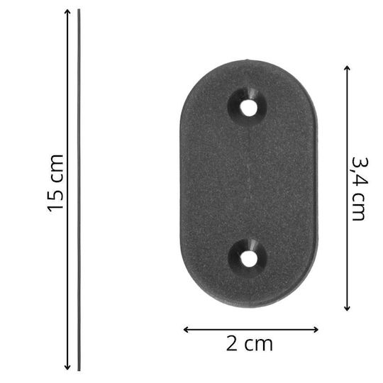 Material De Construcție Pentru Garduri De Grădină Din PVC 3.4x2x15cm Gri