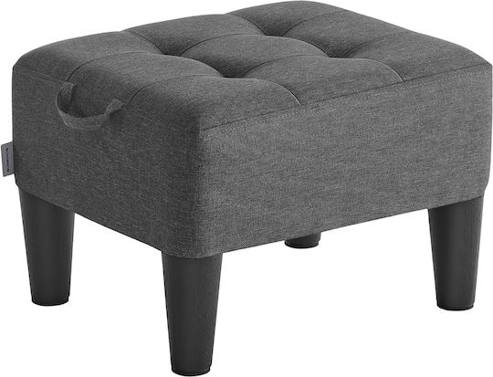 Taburet de Cameră de Zi Cu Spațiu de Depozitare Tapițat Cu Țesătură Gri 40x32x26cm