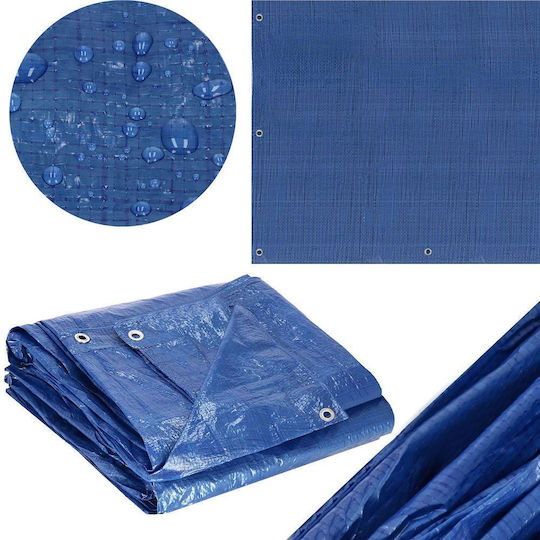 Round Waterproof Tarpaulin 60gr/m² With Diameter 2m Light Type Blue