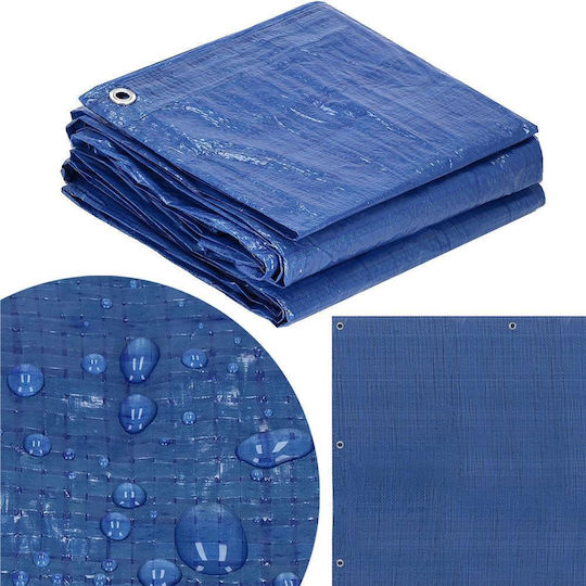 Round Waterproof Tarpaulin 60gr/m² With Diameter 2m Light Type Blue