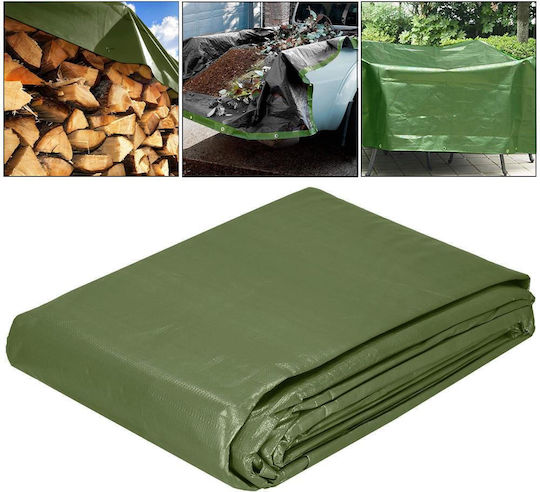 Στρογγυλός Αδιάβροχος Μουσαμάς 100gr/m² με Διάμετρο 4μ. Ελαφρού Τύπου Πράσινος