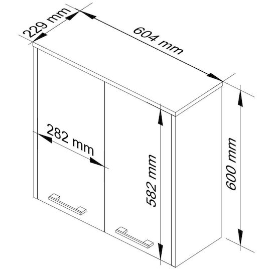 Dulap de baie 60x23x60cm Stejar