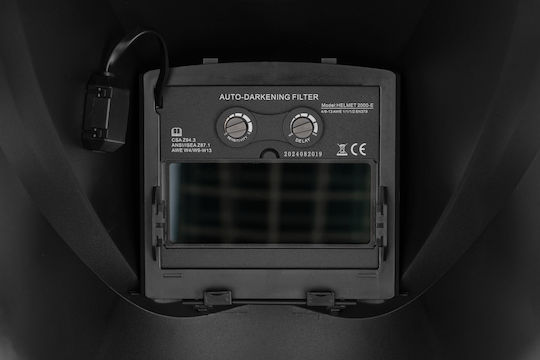 Automatic Lcd Face Shield Protection 2000e Μάσκα Ηλεκτροκόλλησης Μαύρη
