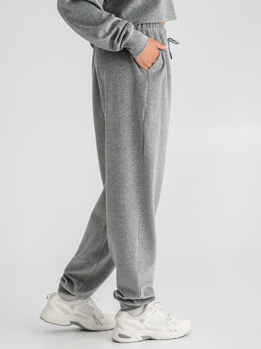 Sweatpants Jogger Velvet Grey Melange