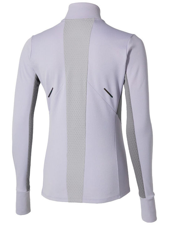 Damen Bluse mit Reißverschluss Flieder